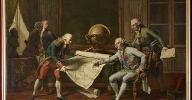 Louis XVI giving his instructions to Admiral Lapérouse, 29 June 1785, by Nicolas André Monsiau (1817). Chateau de Versailles.