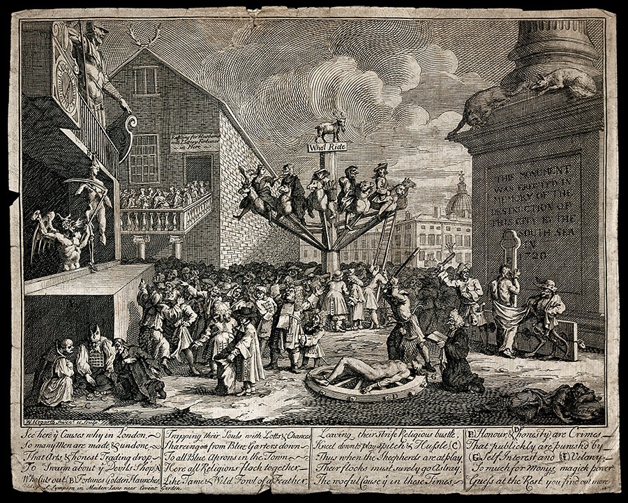 William Hogarth The South Sea Scheme. Speculators Ruined by the collapse of the South Sea Company (1721)