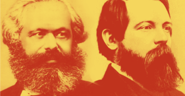 Portrait of Karl Marx and Friedrich Engels together