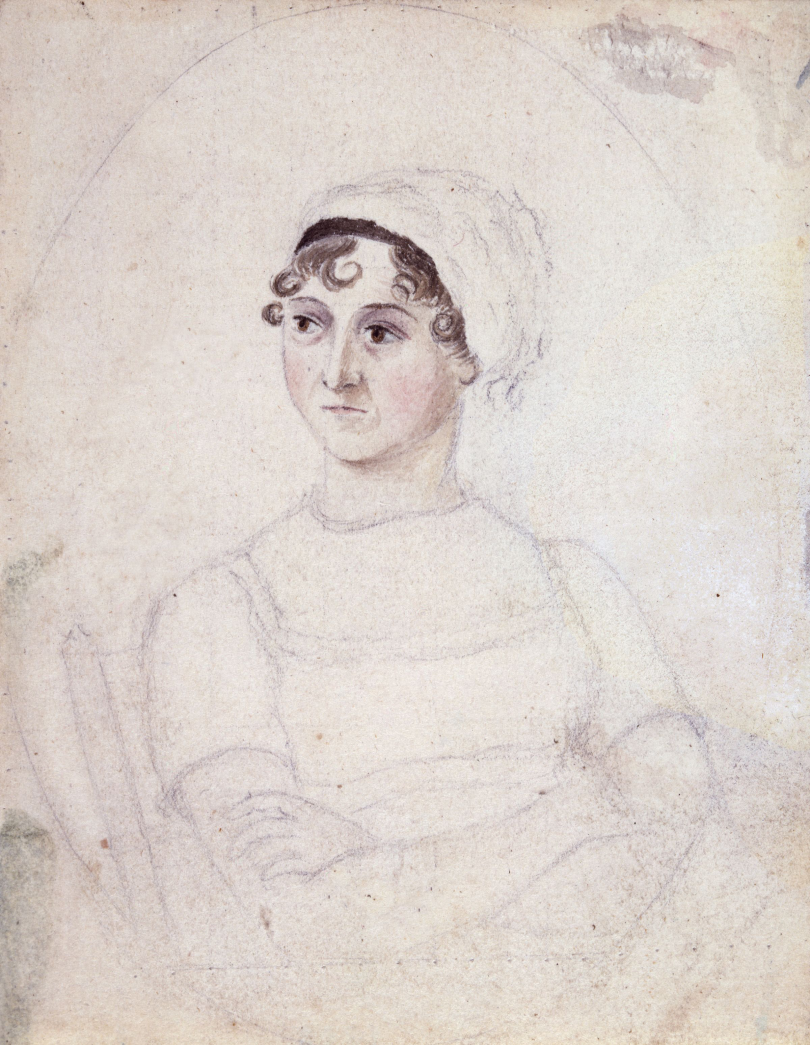 Jane Austen by Cassandra Austen, circa 1810, National Portrait Gallery