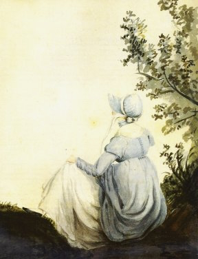 Watercolour of Jane by her sister Cassandra, 1804 Watercolour of Jane by her sister Cassandra, 1804