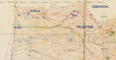 Royal Ulster Regiment Operational Map for Al-Bassa
