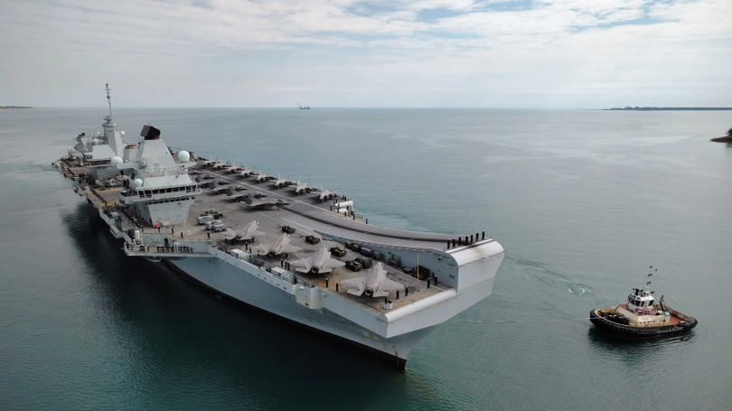 Royal Navy aircraft carrier and fleet flagship, HMS Prince of Wales