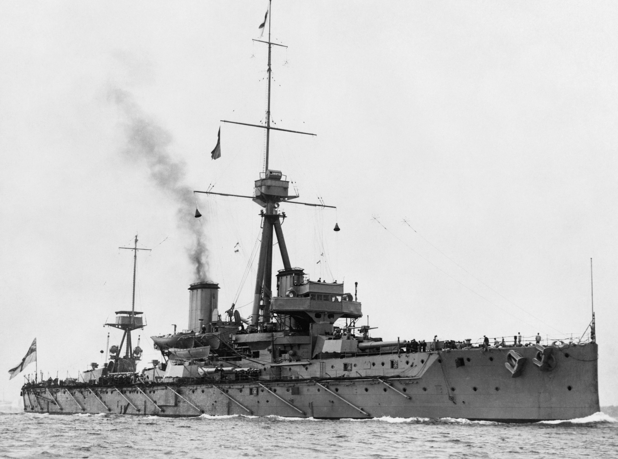 British warship HMS Dreadnought in 1909