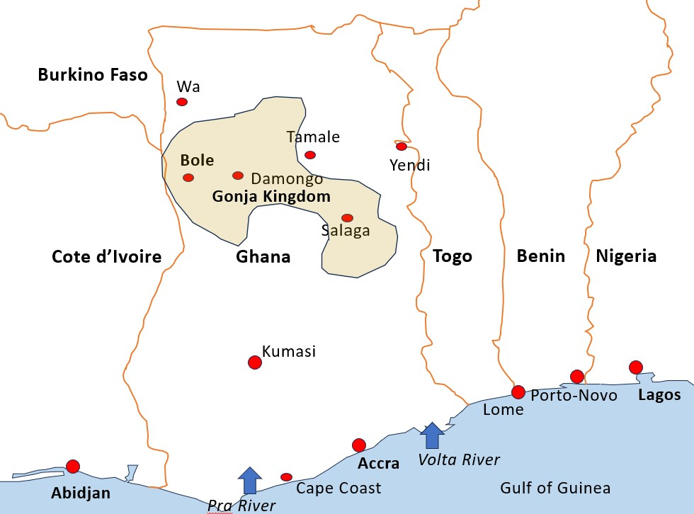 Map of the Gonja Kingdom