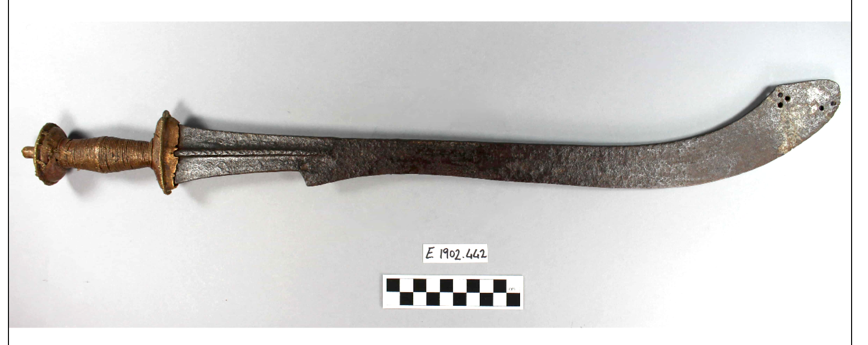 Image of an executioner's sword  previously held in the Museum of Archaeology and Anthropology, University of Cambridge