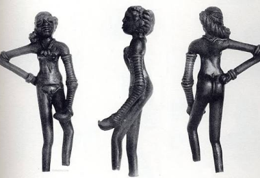 The bronze figurine of the Dancing Girl of Mohenjo Daro