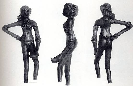 The bronze figurine of the Dancing Girl of Mohenjo Daro